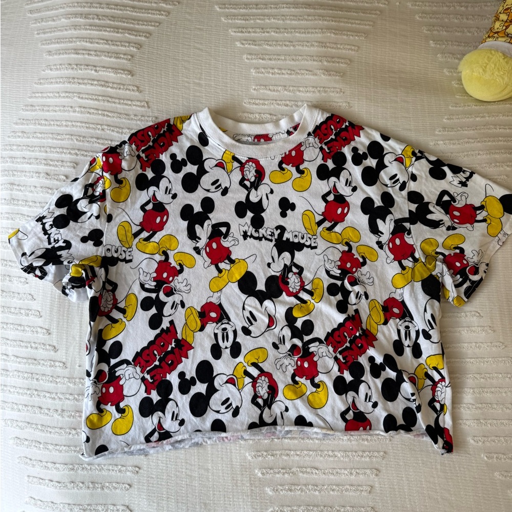 Disney Mickey Mouse Red and Yellow Crop Top